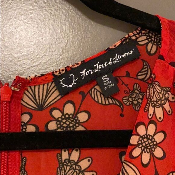 For Love & Lemons Red Pia Romper Small - Picture 4 of 8